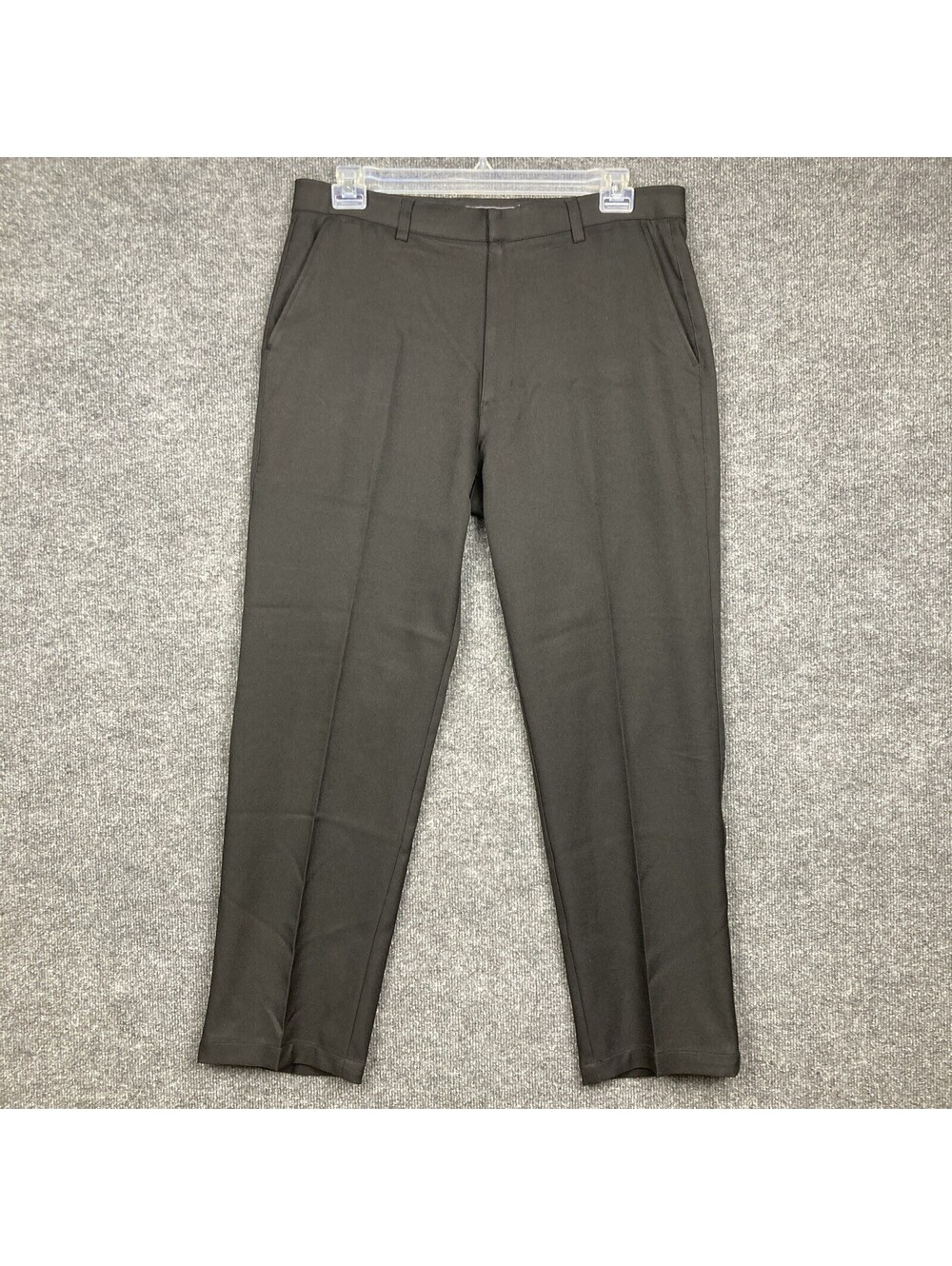Oobe Mens Size 34 x 30 Straight Leg Black Flat Front Pockets Dress Pants MINT